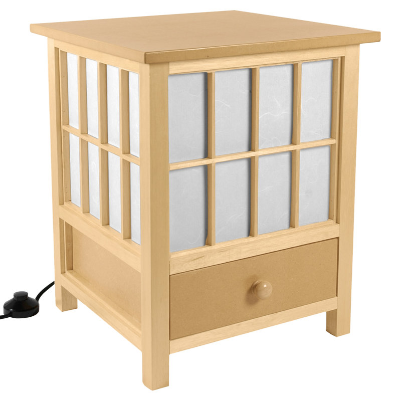 Shiver Solid Wood Table Lamp, Natural