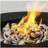 Circular propane pit table with lava rock