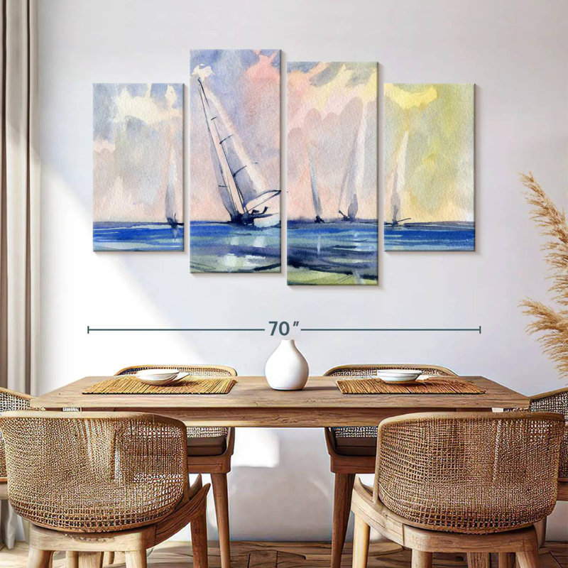 Mehar Sailboats Adrift, 42" H x 68" W