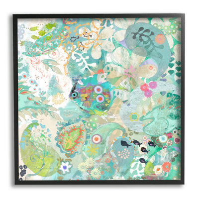 " Green Paisley Fish Pattern " by Evelia Designs