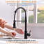 Robinet de cuisine noir sans contact, robinet de cuisine intelligent automatique mains libres