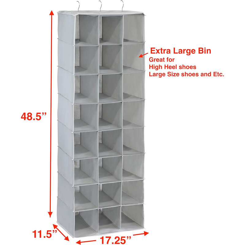 24 Pair Hanging Shoe Organizer