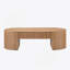 Table basse ovale en bois de 51,18 po avec tiroir de style Mid-Century moderne, table basse unique pour meubles de salon, table de thé chêne-196332998