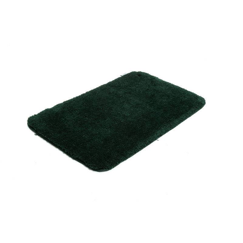 Rectangle Bath Rug, 70 x 120 cm, Dark green