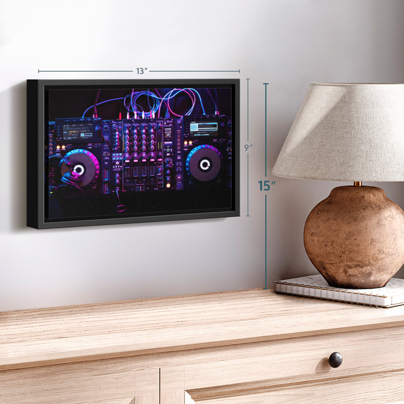DJ Audio Controller Canvas Print, 9" H x 13" W