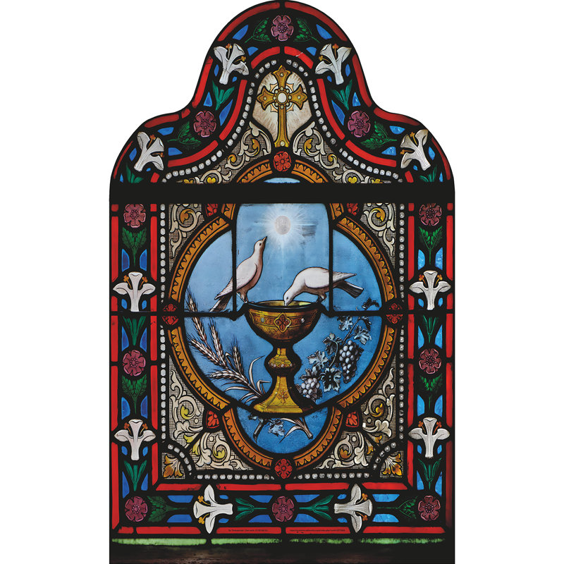 Panneau en verre coloré Saint-Graup 75 "