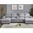 132" U Shape Sectional Sofa Cloud Couch With Removable Ottomans-1745785590