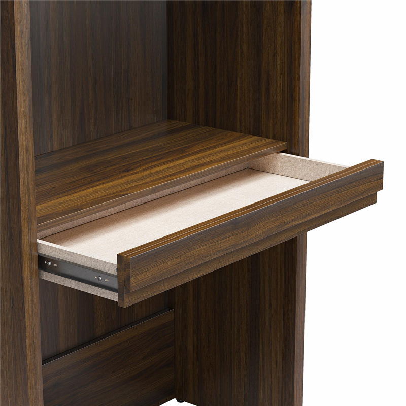 Paramount Vanity/Desk Storage Cabinet with Drawer, Walnut