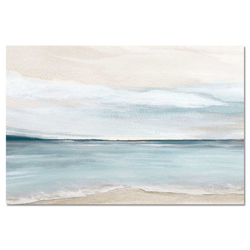 Imprimé Shoreline Blues par Kristen Brockmon, 60'' W x 40'' H, Wrapped Canvas, Sans cadre