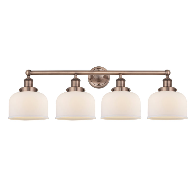 Annagene 4 - Light Dimmable Vanity Light, Matte White, Antique Copper