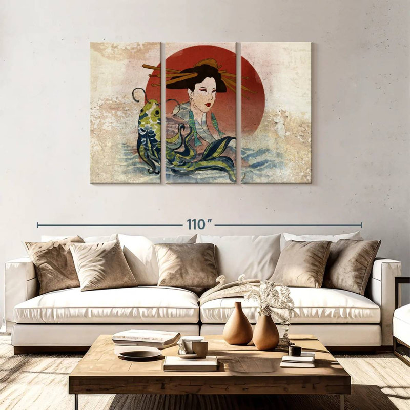 Leisha Geisha et Koi, H 48 po x l 74 po