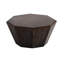 '' Octagonal Black Walnut Rubber Wood Coffee Table Set For Living Room And Bedroom