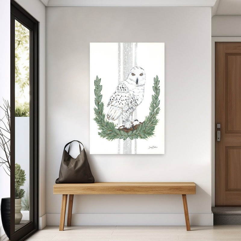 Hibou arctique, H 60 po x l 40 po
