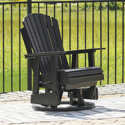 Lynbrook High - Density Polyethylene (HDPE) Gliding Adirondack Chair by Rosecliff Heights