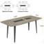 Longue table de bureau, table de conférence de style naturel, table de réunion en forme de bateau