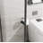 Frameless Corner Shower Enclosure - 36x36x72 in, 1/4 in Clear Tempered Glass, Pivot Opening Black Finish