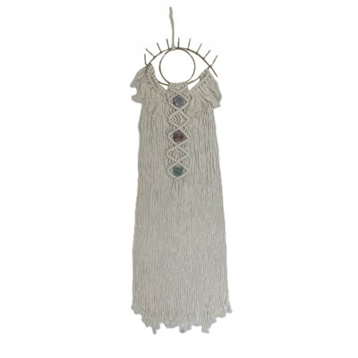 Macrame Dress On A Eye Shaped Hanger Wall Decor