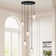 5 - Light  Dimmable Cluster Pendant Crystal Globe Chandelier