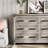 Farmhouse 6 Drawer Dresser, Rustic Wood Chest for Bedroom or TV Stand-1170673730