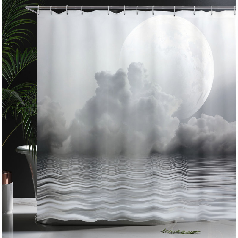 Shower Curtain with Hooks Included, 70" H x 69" W