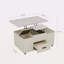 Table basse relevable moderne avec 4 tabourets pour le salon Table de salle à manger extensible 1 rangement caché + 2 tiroirs peu encombrants