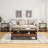 Luzenia 2 Pieces Nightstand, Coffee Table, Side Table with Storage Shelf