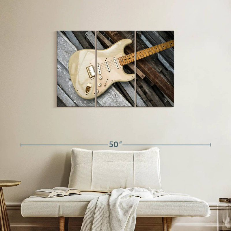 Abarca Guitar On Planks, 24" H x 38" W