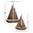 Kalalou Handcrafted Recycled Wood Sail Boats Set of 2, 19" H