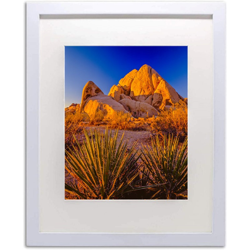 Lovel Matte Picture Frame with Mat, White