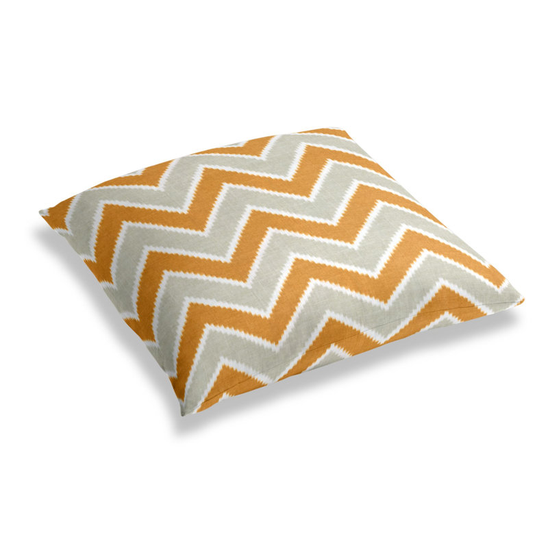 Rise & Fall Chevron Linen Reversible Throw Pillow, Nugget