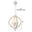 Lustre en bois de style français à 4 lumières à intensité variable Tieton-1480001467