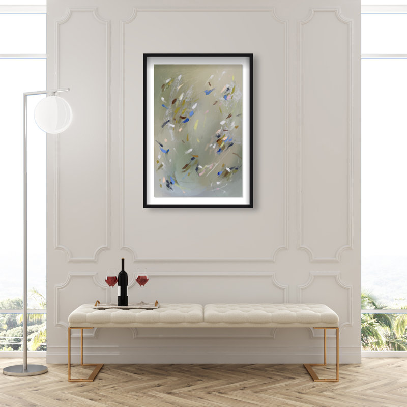 Spontaneous Trace Print by Oliver Gal, 16.5"H x 11.5"W, Black Shadowbox
