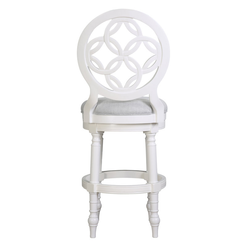 L 23,5 po x l 19,5 po x H 49,5 po, bois / tissu, 1 pièce, tabouret de bar, siège pivotant, 49.5 " H x 23.5 " L x 19.5 " D