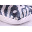 Coussin en velours de soie gris et gris Ikat