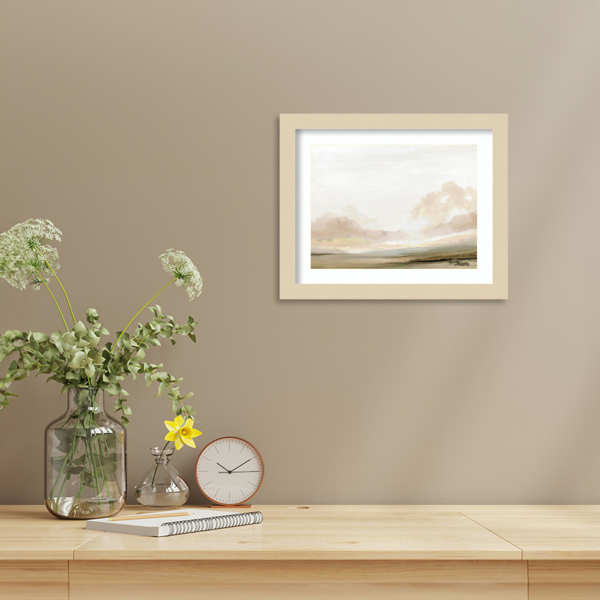 Southern Landscape by Dan Hobday, 11" H x 13" W x 1" D, Brown