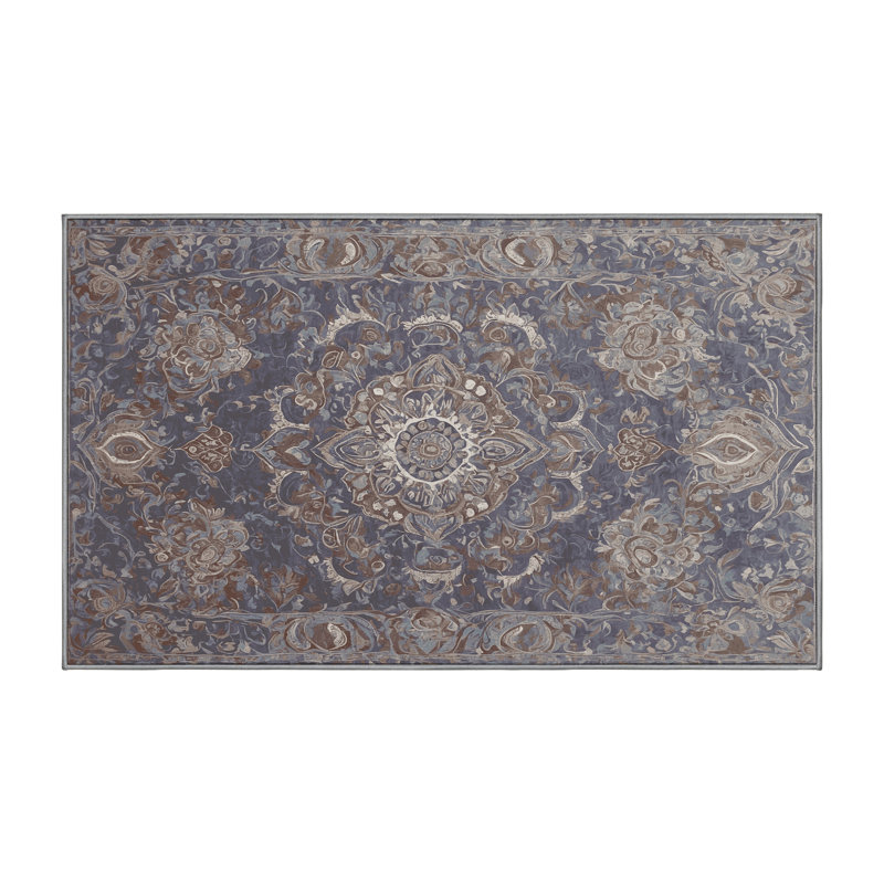 Machine Washable Pink Area Rug, Rectangle 8' x 12'
