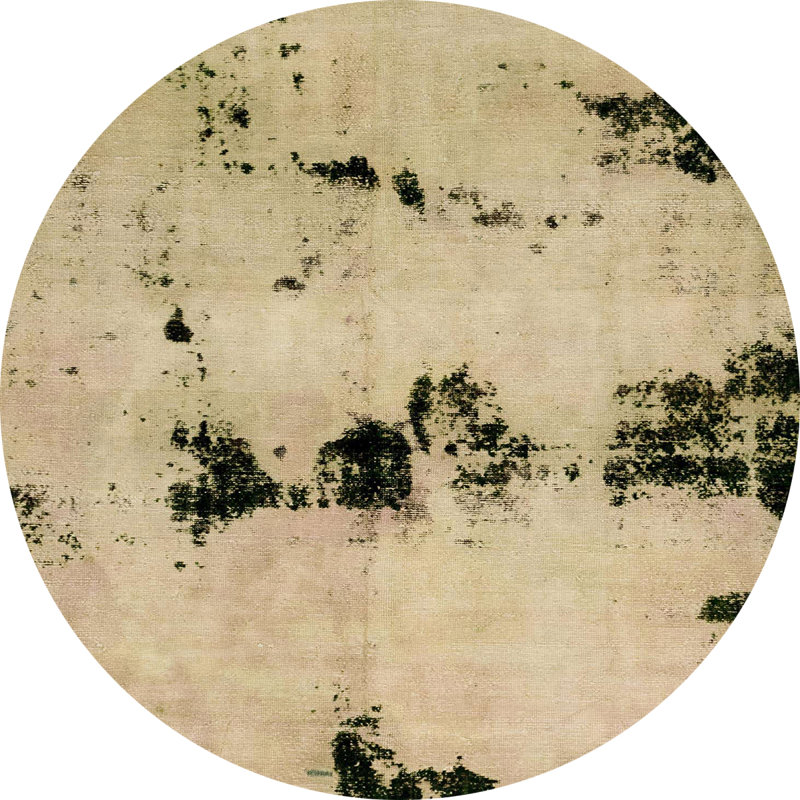 Tapis abstrait moderne 2021, Rond 5 pi