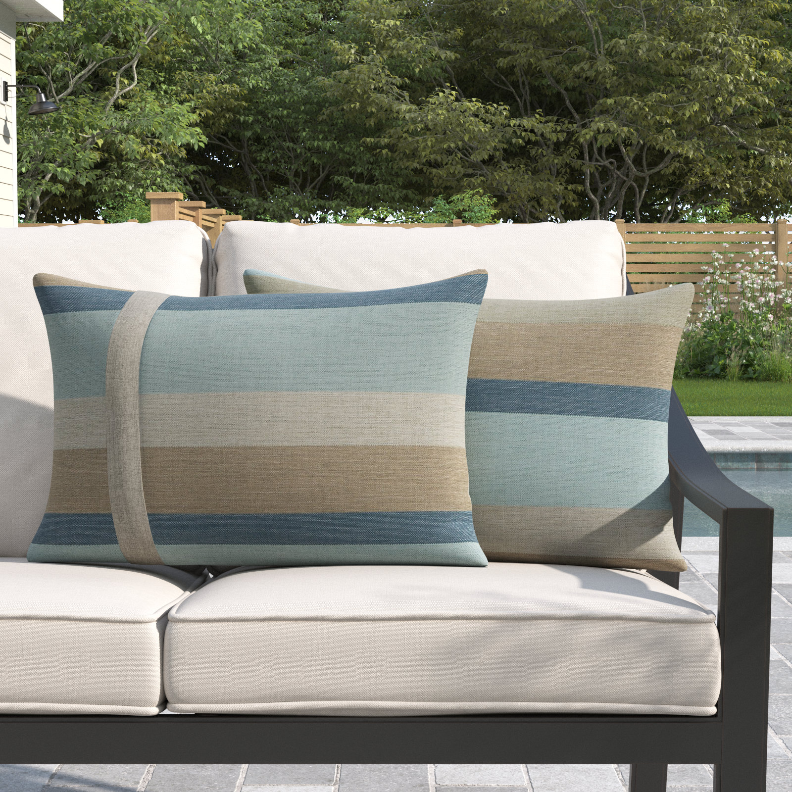 Indoor outdoor sale lumbar pillows