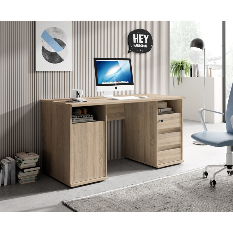 Desk, Light brown/Brown