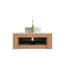 Meuble-lavabo de salle de bain, meuble de rangement rayé à bords arrondis avec 2 tiroirs, lavabo rond en céramique mat et plateau en pierre frittée, pré-assemblé-2033126201-2033126203