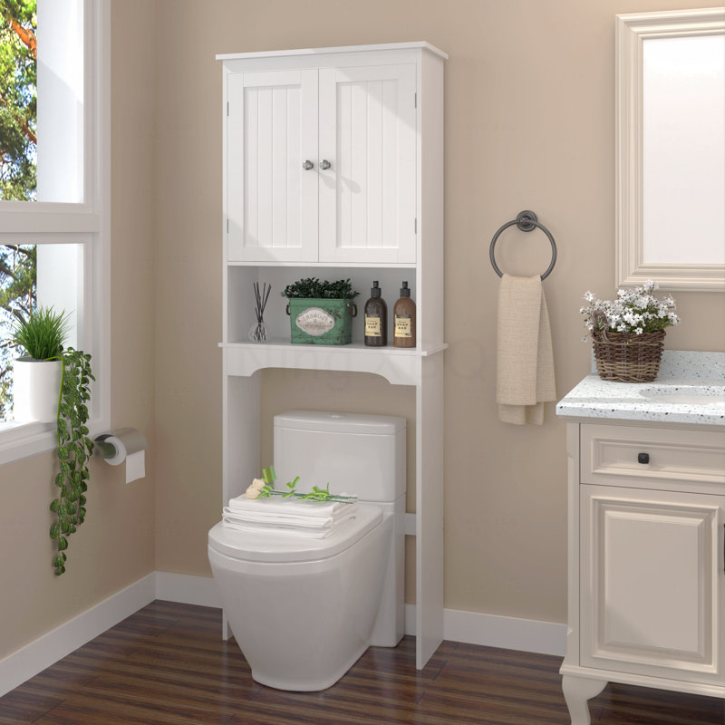 Over The Toilet Storage Cabinet, Bathroom Shelf Over Toilet, Bathroom Storage Cabinet Organizer,Wood Bathroom Space Saver