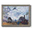 Station Saint Lazare à Paris, arrivée d'un train par Monet - Toile tendue avec châssis encadré rustique-96279447-96279448