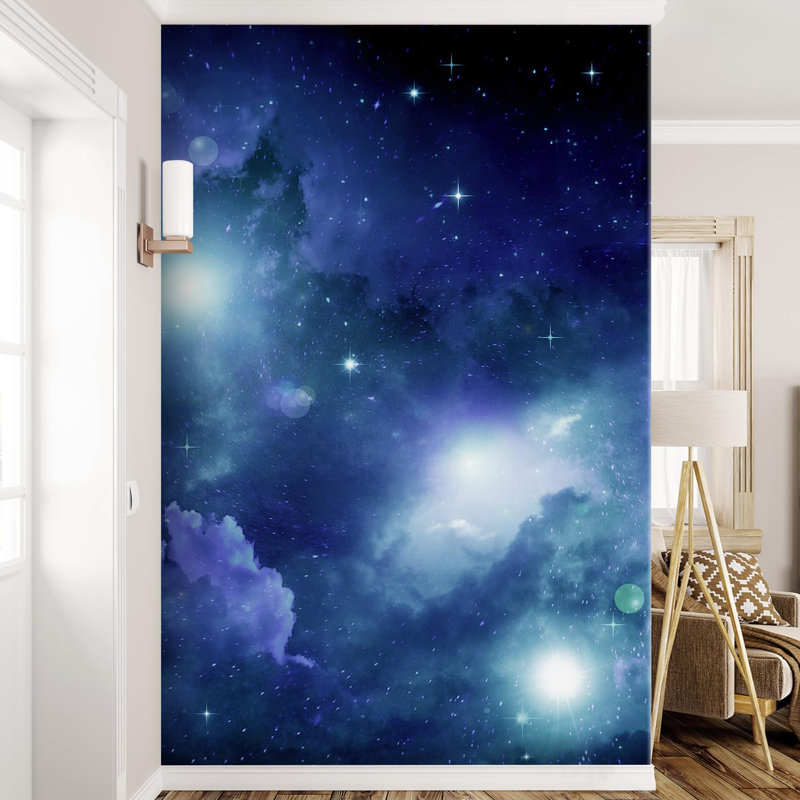 Planet In Outer Space Galaxy Peel & Stick Border, 132" L x 72" W