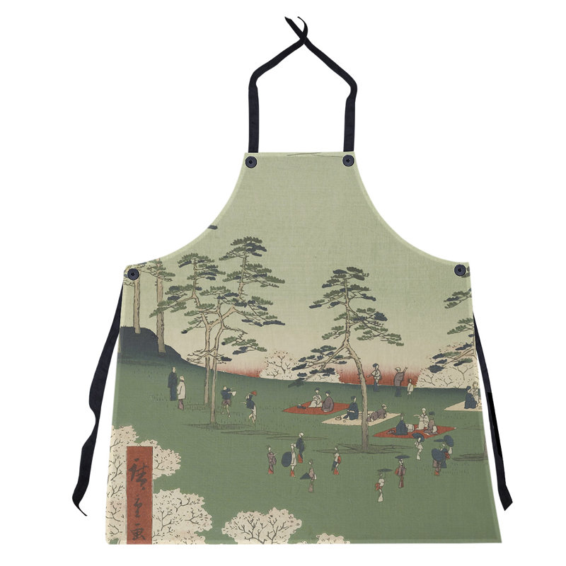 Utagawa hiroshige view du tablier asuka hill, Vert