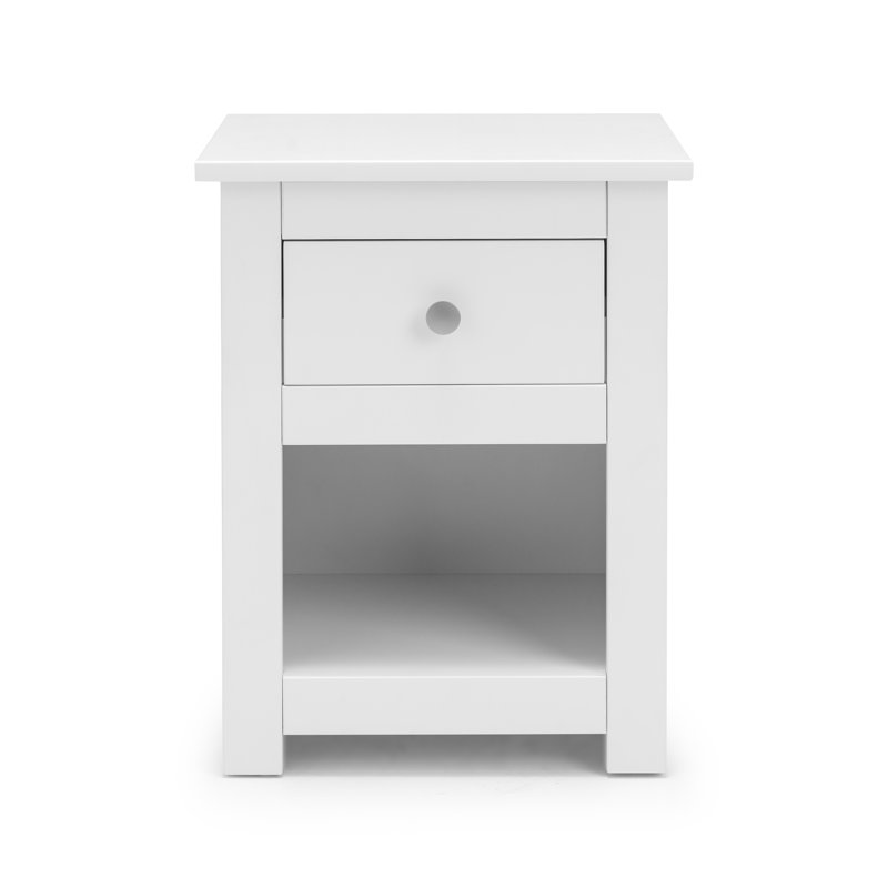 Payeur 43cm W Manufactured Wood Bedside Table, White