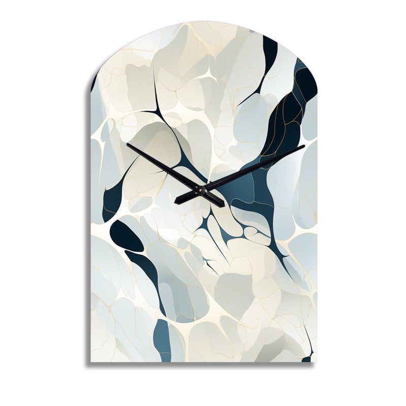 «Whispering Abstraction - Horloge abstraite asymétrique en métal, horloge murale moderne, Grand