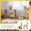 4 pièces de résine de Noël assis debout statue de cerf décorations de renne pour la maison intérieure décoration de Noël rustique statue de renne