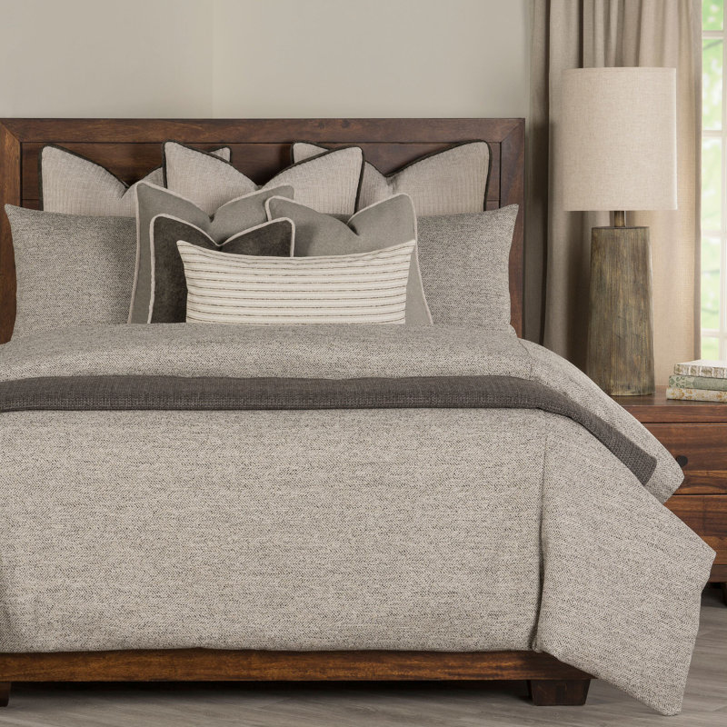 Adventure Tweed Duvet Cover & Insert Set, Brown, King Duvet Cover & Insert +2 Shams +2 Pillows