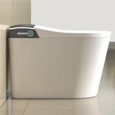Modern Smart Bidet Toilet, Auto Open & Close, Auto Flush, Foot Kick, Heated Seat, Warm Air Dyring, Foam Shield Self Cleaning Nozzle, Air Fresh System