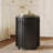  Hernest 16 inch Black Oak Side Table with Engineered Stone Top for Living Room